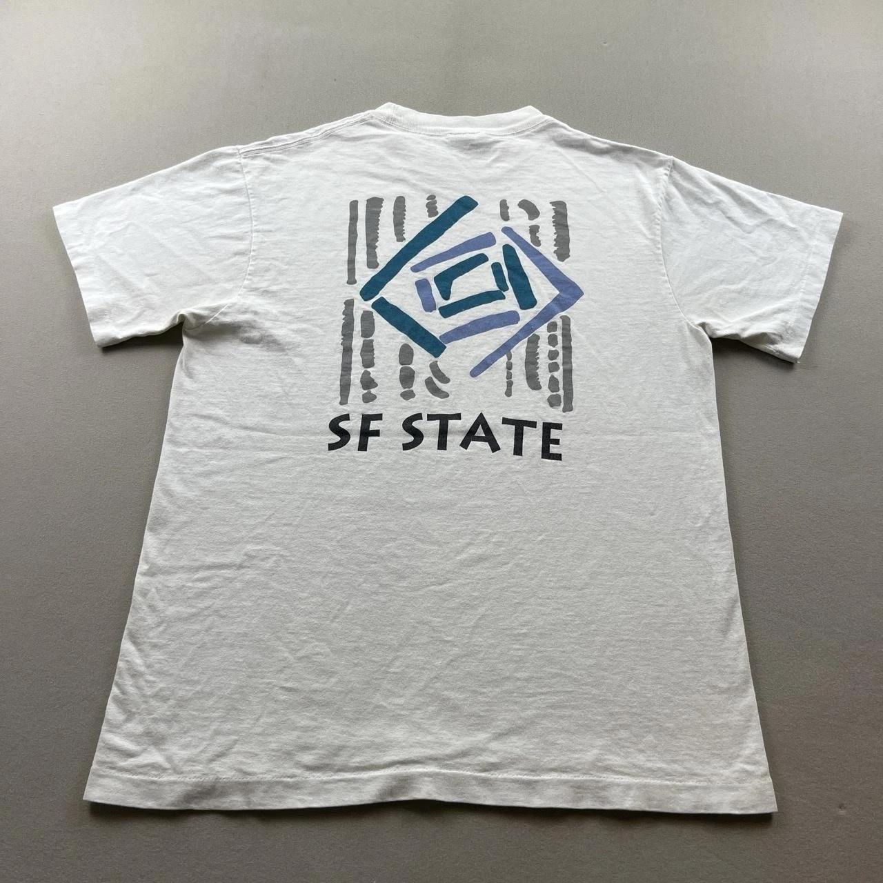 Vintage San Francisco State Gators T-Shirt Mens Small White SFSU University 90s L