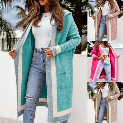 Fall Winter Women's Sweater Casual Loose Knit Long Sleeve Cardigan Coat Plus Size
