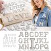 26 Pcs Large Beads with Adhesive Letter Stickers and Non Woven Letter Patches for Jewelry Making and Clothing Decoration