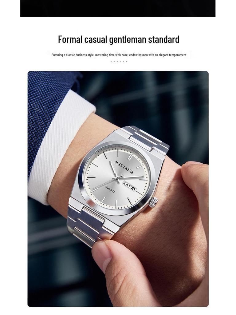 Montre à Quartz Lumineuse Étanche pour Homme de Luxe Ultra-Fine