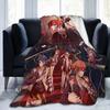 Twisted Wonderland Yuu Grim Blanket TWST Rhythm Game Flannel Throw Blanket Airplane Travel Printed Ultra-Soft Warm Portable