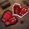Gothic Jewelry Box PU Coffin Multi-Compartment Organizer Case for Earring Necklace Ring Storage Halloween Gifts for Women