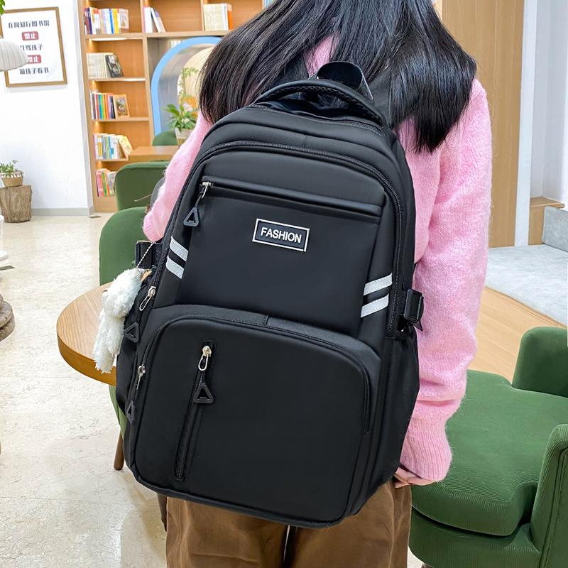 Casual Backpack Versatile For Primary And Secondary School Students Lightweight Backpack For Both Men And Women Multi-Compartment Stylish School Bag