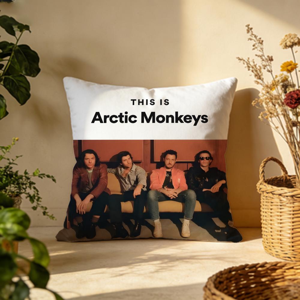 Stylish AArctic Monkeyses Cushion Cover Versatile DoubleSided Pillow Case Fit for Sofa Bed Car  Daily Decor