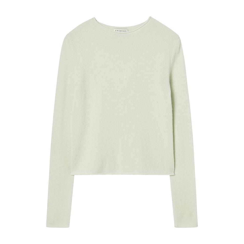 JE NE SAIS QUOI Sheer Cashmere Crewneck Knit_Mint