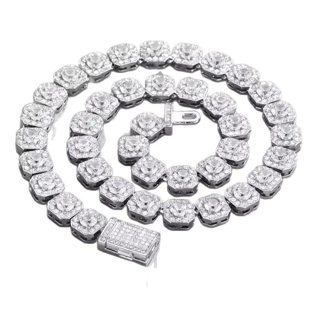 Cubic Zirconia Chain Bracelet Rock Sugar Men Bracelet Fashion Ice Sugar Chain  Male