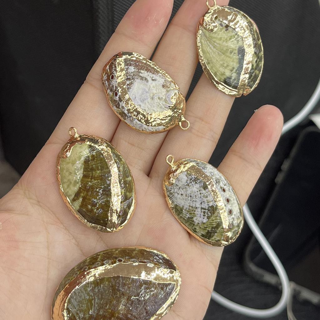 3Pcs, Natural Shell Zinc Alloy Pendant, Marine Style Irregular Charms for DIY Necklace Bracelet Anklet Accessories, Jewelry Making, Home Decor