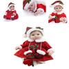 Charming Vinyl Silicone 16'' Lifelike Reborn Doll Baby With Festive Christmas Outfit