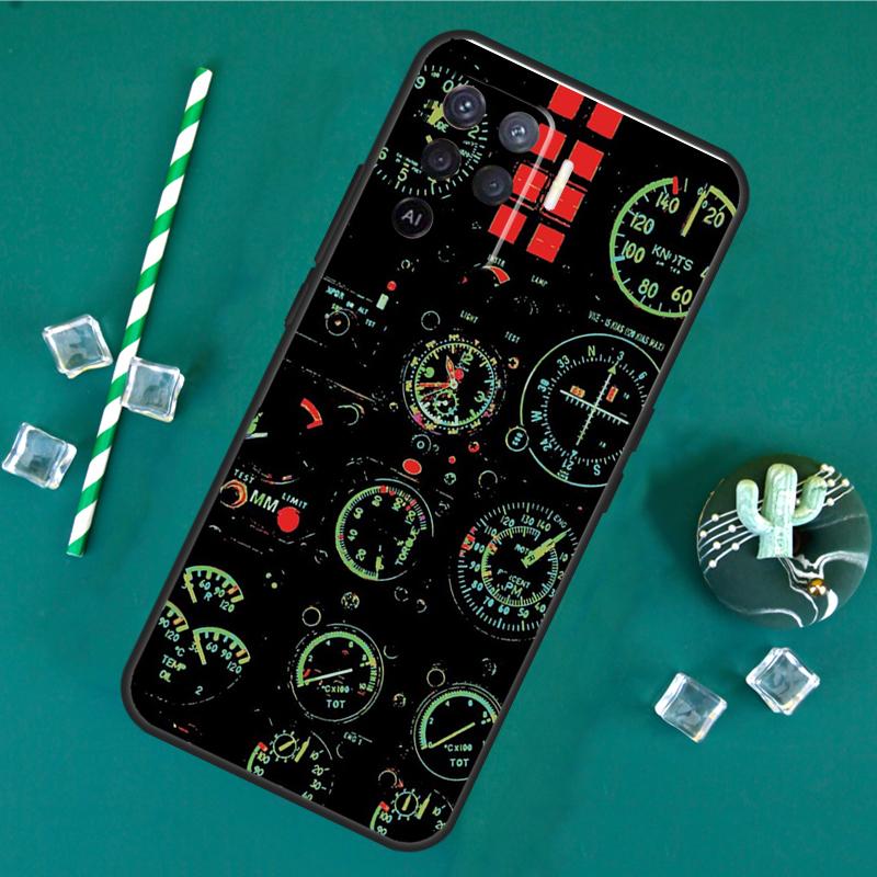 

Aviation Airplane Instrument Case For Oppo A80 A40 A60 A16 A76 A96 A91 A15 A17 A74 A94 A54 A57S A18 A38 A58 A78 A98 Cover OPPO A58 4G