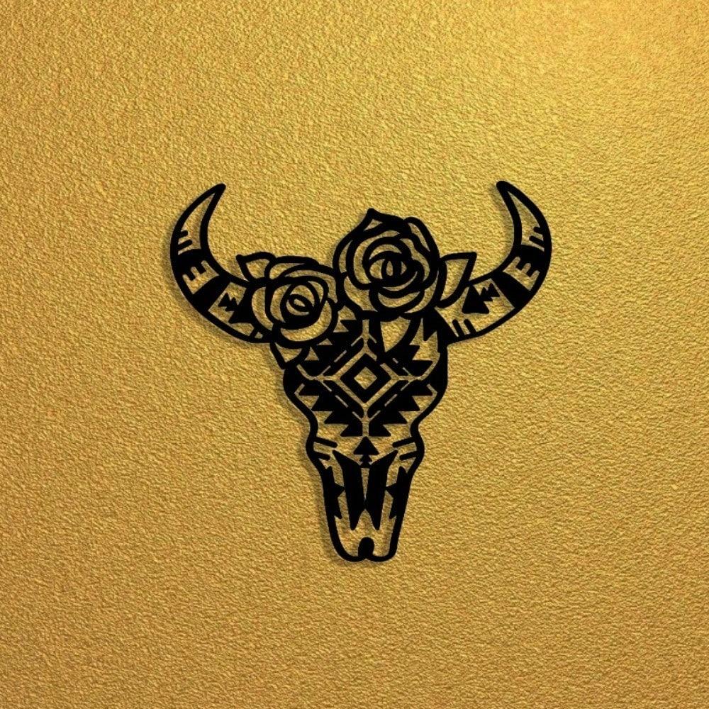 Single Piece Iron Bull Head Wall Art Bohemian Style Metal Home Decor Inspired by Scripture Perfect Festival Gift Housewarming Present