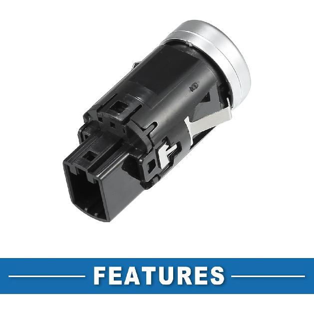 Push Button Starter Switch No.3GD959839 Engine Start Stop Switch Button for Volkswagen Magotan B8 2017-2021 Silver Tone