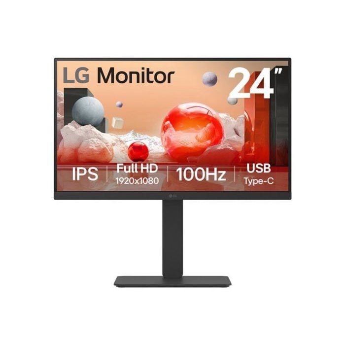 Moniteur - LG - 23.8" - 1080p - 100Hz - Hauteur Réglable - USB-C - Haut-parleurs Intégrés