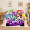 Süßes Gabi's Puppenhaus Cartoon Mädchen Weiche Flanell-Kuscheldecke, Warme Gemütliche Decke für Bett, Couch, Sofa, Schlafzimmer, Wohnzimmer, Picknick