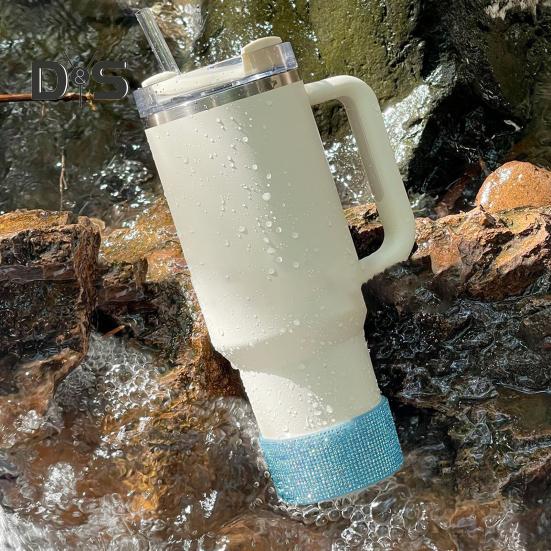 Rhinestone Silicone Boot for 40oz Tumbler Glitter Cup Cover Water Bottles Bottom Sleeve Anti-Slip Sparkling Cup Accessories