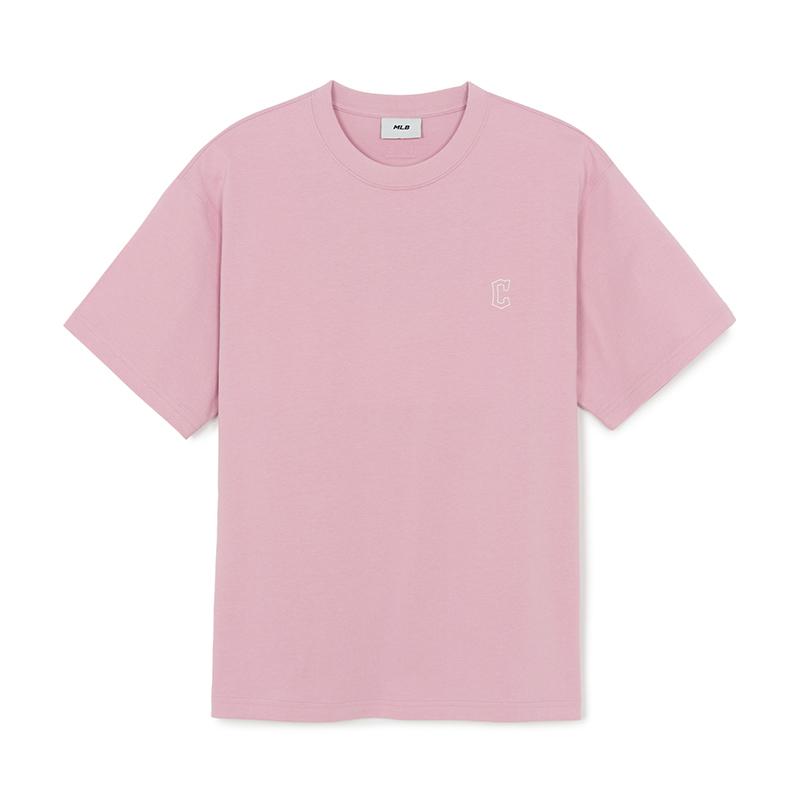 MLB T Shirts Unisex Cleveland Indians/Heather Pink Crew Neck Moderate Straight Fit 3ATSB0263-45PKM S