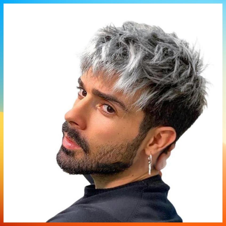 Perruque courte et lisse à la mode européenne 2025 pour hommes HW710