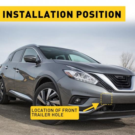 Front Bumper Tow 622A0-5AA0H 622A05AA1H for Hook Cover Nissan Murano 15-19 Black