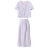 Sancai Plus Size Casual Blouse & Skirt Set