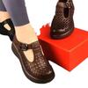 Women's Mid-heel Sandals with Thick Soles Anti-slip Perforated and Breathable Clogs Cool Mom Shoes
