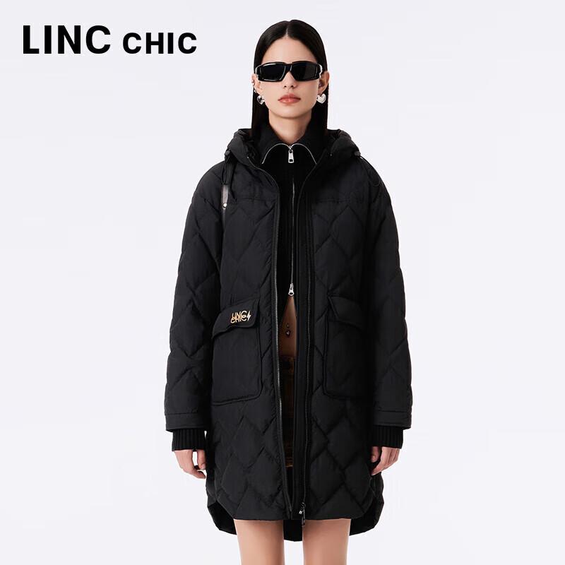 JINYUJIE Women's Hooded Mid-Length Lightweight Down Jacket