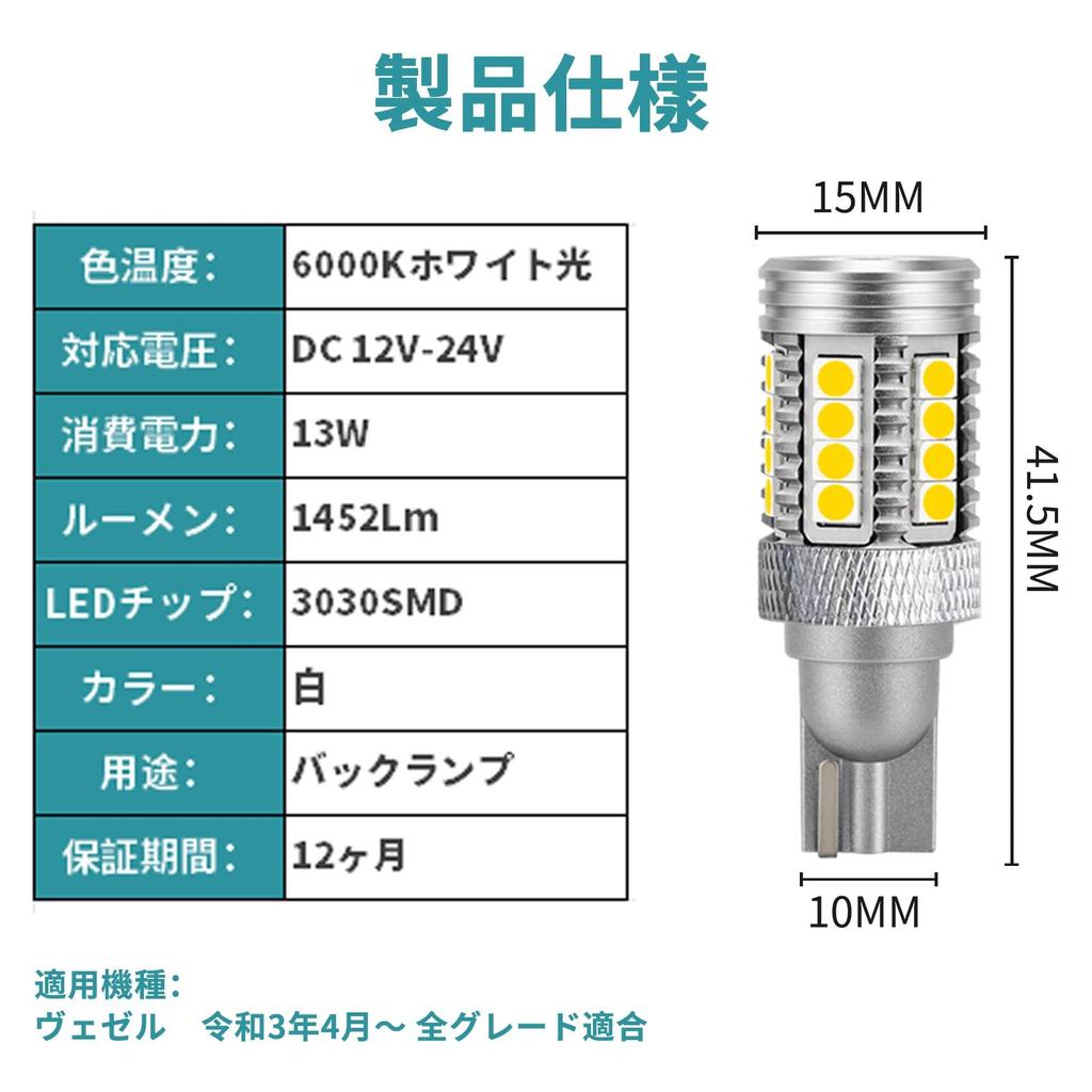OTORAM Vezel RV Tail Chip Rear Tail LED 2600LM Compatible/Interchangeable Lights/Custom Assembly/6500K Lights/T16 (2-Piece Compatible)