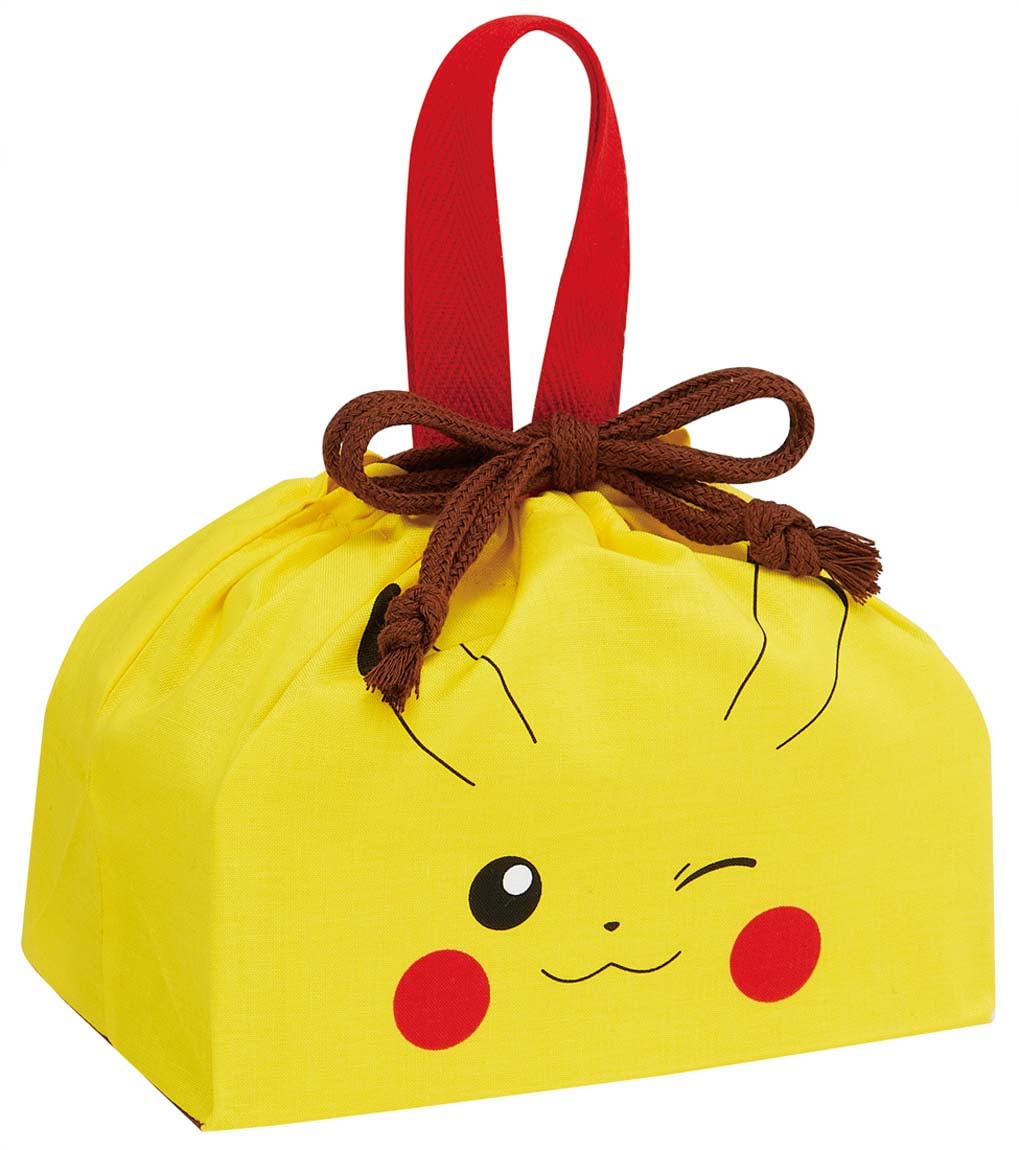 Skater Lunch Bag for Drawstring Made in Pokemon Pikachu Face 23 Children, Style, Japan, Design, KB7-A
