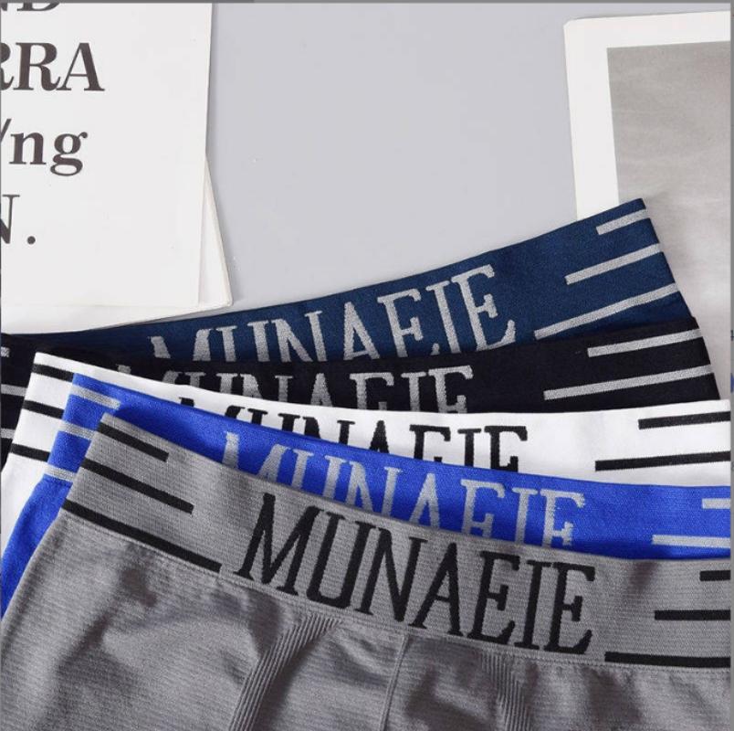 Mode Herren atmungsaktive Unterwäsche Unterhose Baumwolle Boxershorts Volltonfarbe Höschen