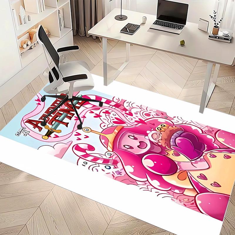 Adventure Time Printed Absorbent Washable Carpet, Non-Slip Bathroom Mats, Kitchen Rugs, Yoga Mat,Living Room Entrance, Camping Picnic Rugs