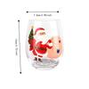2D Print Christmas Glass Cups Transparent Santa Claus Double Walled Glass Cups Heat Insulation Wine Cups Home Decor