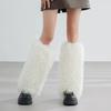 40cm Curly Furry Leg Warmers Faux Fur Knee High Girls Socks Fashion Long Tube Sock  Daily Use