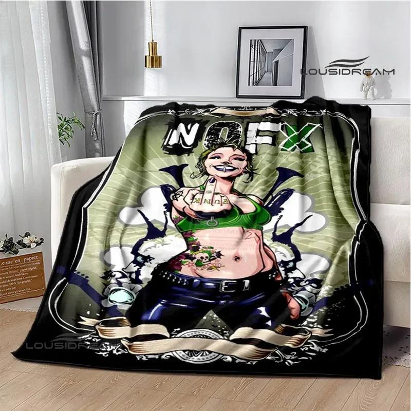 Punk band N-NOFX Retro printed blankets children's warm blanket soft and comfortable blanket home travel blanket birthday gift