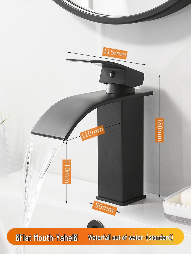 

Смеситель-водопад из нержавеющей стали для туалетного столика в ванной - Смеситель для раковины горячей и холодной воды