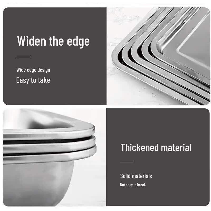 304 Stainless Steel Deep Rectangular Serving Tray