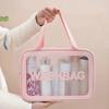 Pu Frosted Clear Makeup Box Waterproof Travel Toiletry Bag Large Capacity Portable Bath Storage Bag Children's Lunch Bag