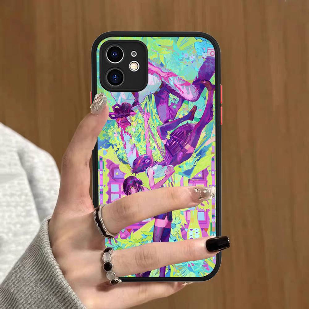 Anime C-Chainsaw Man For IPhone 16 15 14 Plus 13 12 11 Pro Max X XS MAX Translucent Matte Shockproof Cover