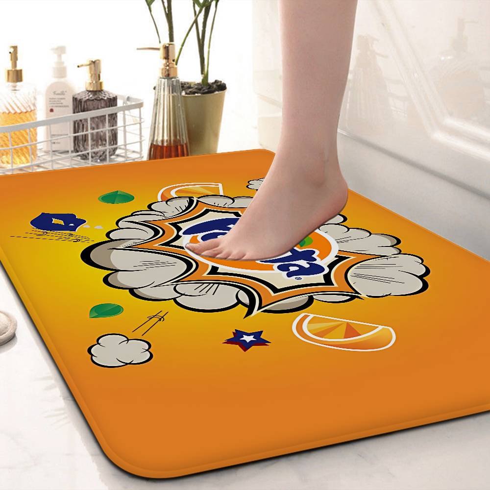Lustige F Fanta Logo Fußmatte Waschbar Rutschfest Wohnzimmer Sofa Stühle Bereichsmatte Küchen Fußmatte Teppich