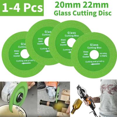 1-4pcs 20mm 22mm Glass Cutting Disc 100mm Diamond Marble Saw Blade Jade Crystal Wine Bottles Grinding Cutting Grinding Disc Tool