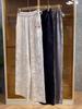Modern Jacquard Wide-Leg Women's Summer Pants: Loose, Straight, Slimming, Drape Design