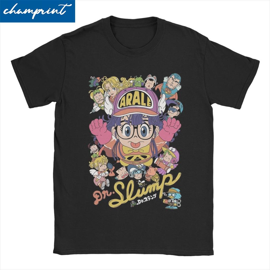 Men Women's T-Shirt Arale Anime Cute Funny 100% Cotton Tee Shirt Short Sleeve Dr Slump T Shirts Crew Neck Tops Gift Idea