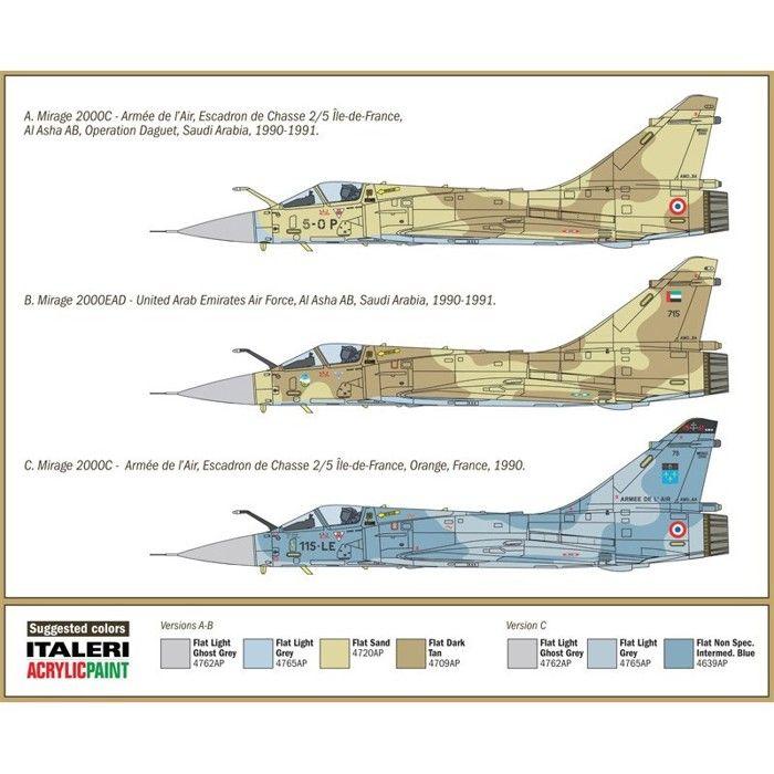 Maquette avion militaire : mirage 2000 (guerre du golfe)