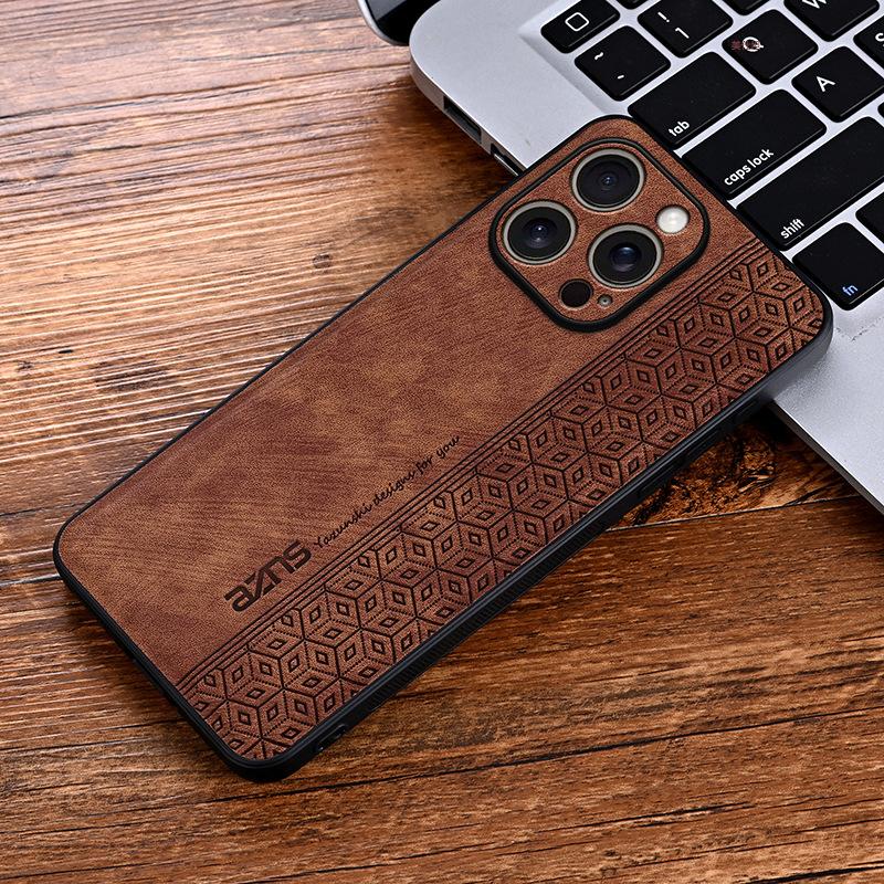 Suitable for Apple 16promax Phone Case Full Cover, IPhone15 Anti-drop 14 Fashion 13 Business 12 Men 11 Leather Case