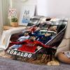 Ronaldos Iconic Moment Printed Flannel Breathable and Warm Blanket, a Stylish Home Gift, Suitable for Home, Office and Bedspread Use. 0713a12