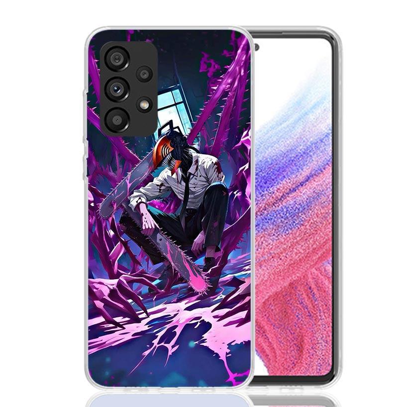 C-Chainsaw Mans Denji Phone Case For Samsung Galaxy A52 A32 A22 A12 A02S A50S A30S A51 A31 AA71 Note 20 Ultra 10 S10 Plus Galaxy
