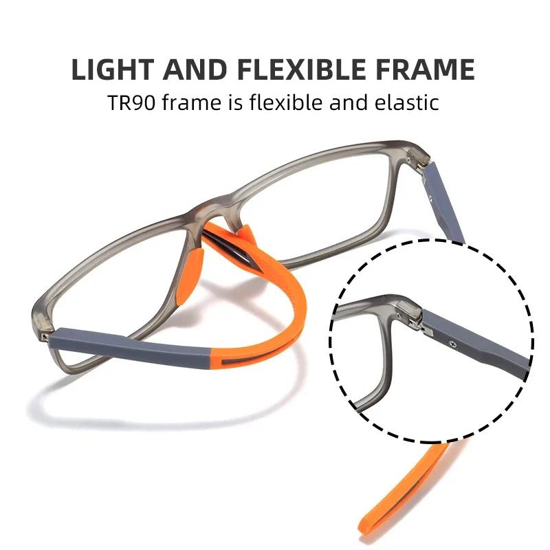High-definition Anti Slip Hyperopia Eyeglasses Ultra Light TR90 Sports Presbyopia Glasses Anti Blue Light Reading Eyewear