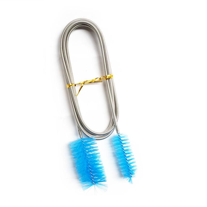 Aquarium Cleaning Brush for Water Filter Pump Lily Pipe Air Tube Hose Stainless Steel Fish Tank Brush Water Pump Accessories