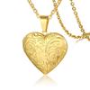 Trendy Stainless Steel Heart Locket Necklace for Women Girls, Can Be Opened Reliquary Pendant,with Family BFF Collar Jewelry