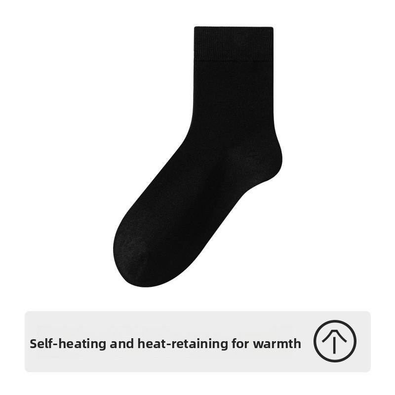 Female Autumn and Winter Thickened Warm Storage Heat Self Heating Deodorant Sweat In The Tube Cotton Socks