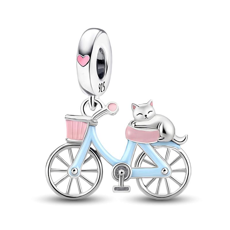 Copper Owl Panda Elephant Dog Butterfly Cute Charms Beads Fit Original Pan Bracelet Bangle High Quality Diy Jewelry