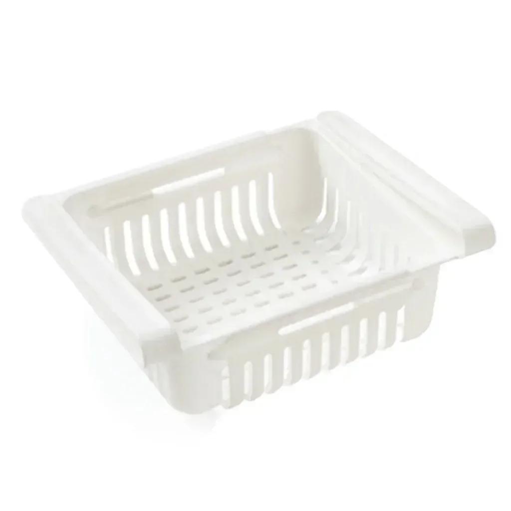 Fridge Organizer Box Retractable Multifunctional Tiered Refrigerator Shelf Fresh Divider Layer Shelf Kitchen Storage Organizer