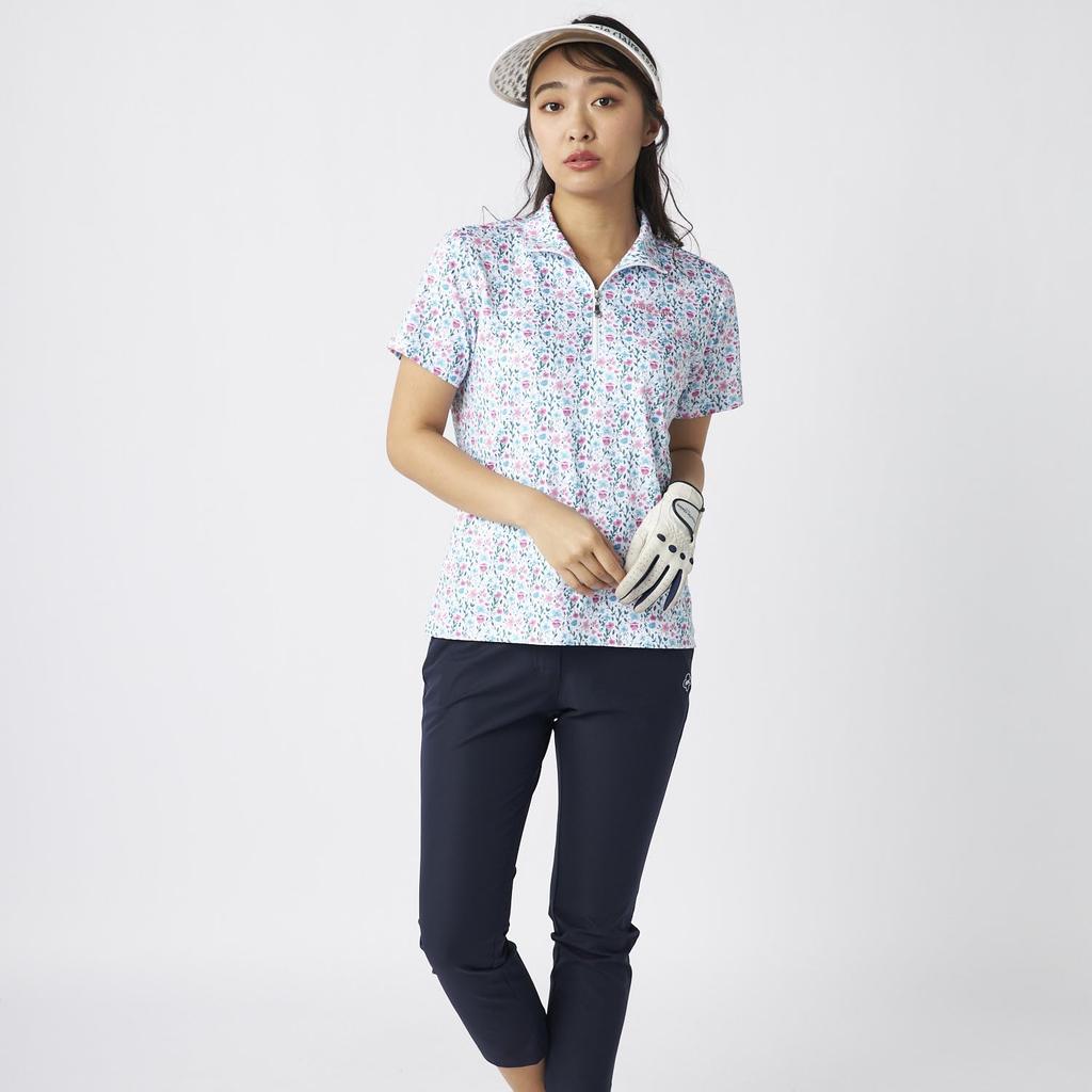 Marie Claire Short Sleeve Pink Women's Half-Zip Shirt,